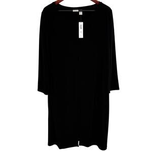 NEW NWT $109 Chicos Sz XL 3 Black Super Stretchy Formal Dinner Dress Elegant